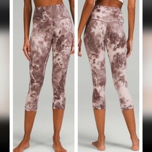Lululemon Align High-R Crop 21" Diamond Dye Mink Bery Lunar Size 20